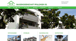Desktop Screenshot of baugenossenschaft-pfullingen.de